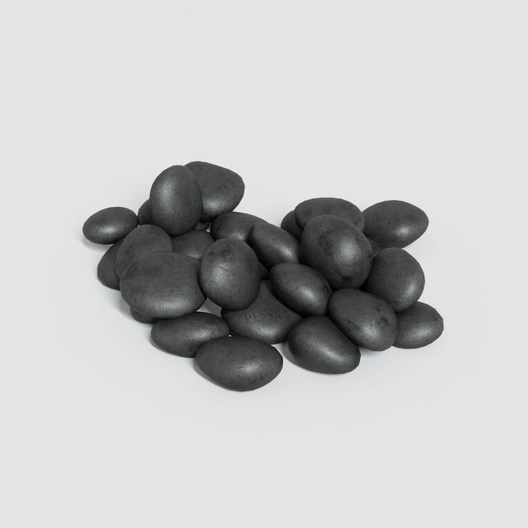 Black Decorative Stone Pebbles for Amberglo Fire - Image 2