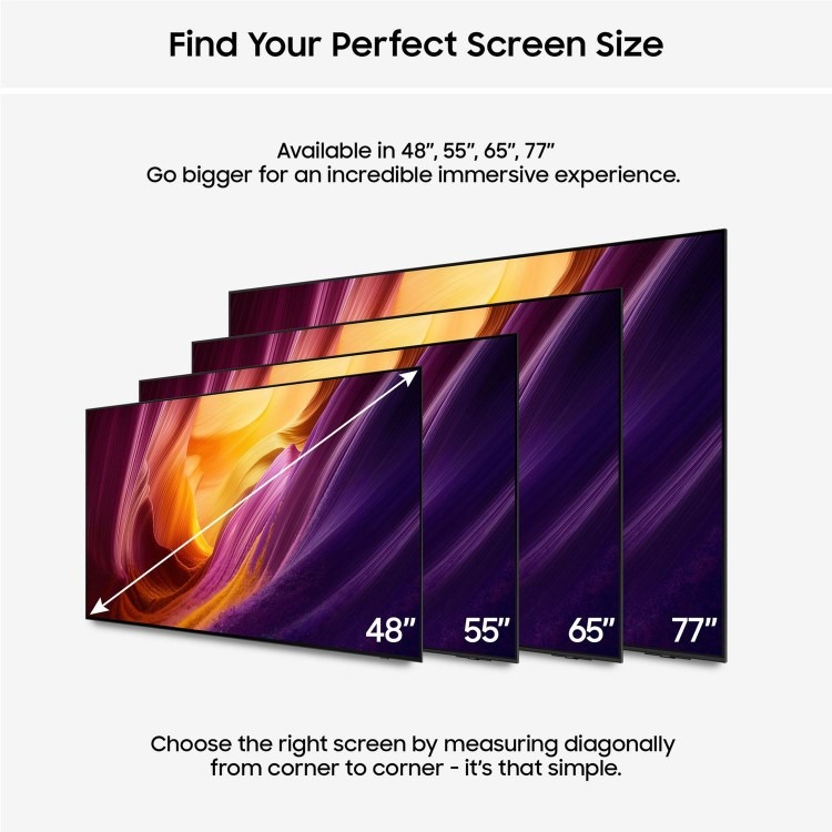 Samsung QE55S95HFTXXU 55" OLED 4K Smart TV – Samsung S95H Ultra HD HDR TV with Dolby Atmos AI Upscaling Infinity One Design & 165Hz Gaming - Image 2
