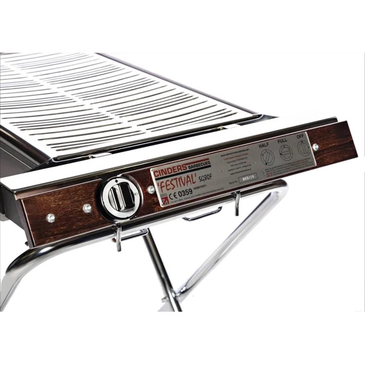 Cinders SG80F Festival Folding Single Zone Gas Barbecue - Image 2