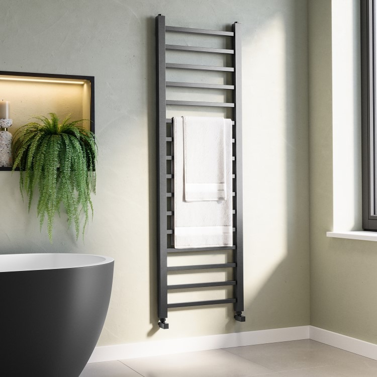 Gunmetal Grey Towel Radiator 1600 x 500mm – Sonoran - Image 2