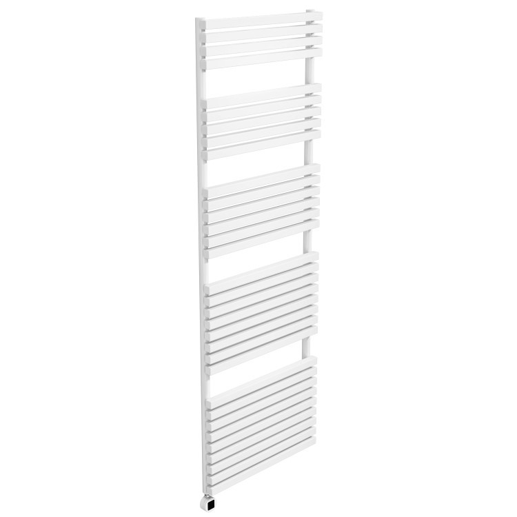 White Smart Electric Towel Radiator with Wi-Fi Thermostat - 1200W - H1800xW600mm - Bathroom Safe - Image 2