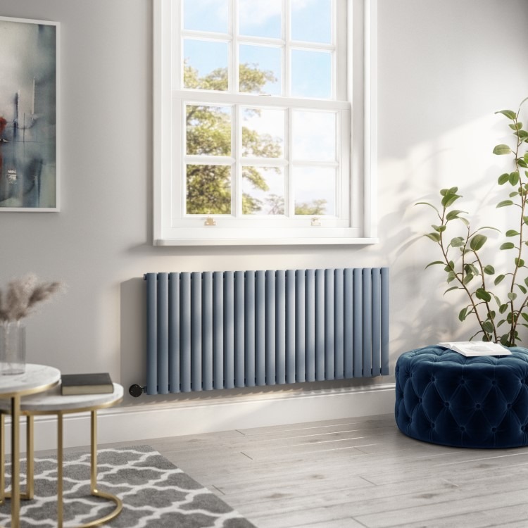 Light Grey Horizontal Smart Electric Radiator with Wi-Fi Thermostat - 2000W - H600xW1416mm - Bathroom Safe - Image 2