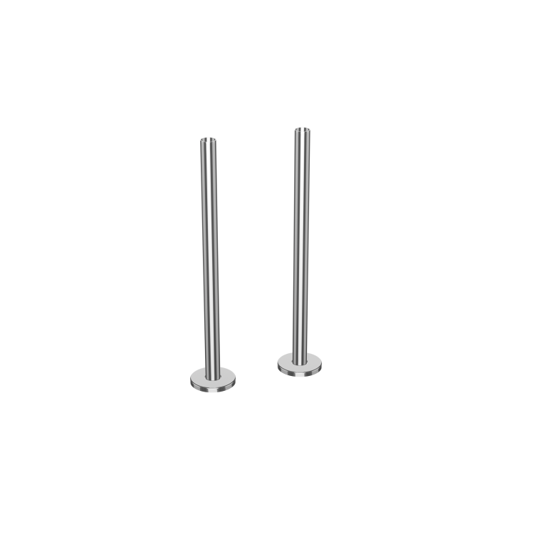 Chrome Towel Radiator 600 x 400mm with Pipe Kit and Straight Valves - Sahara - Image 3