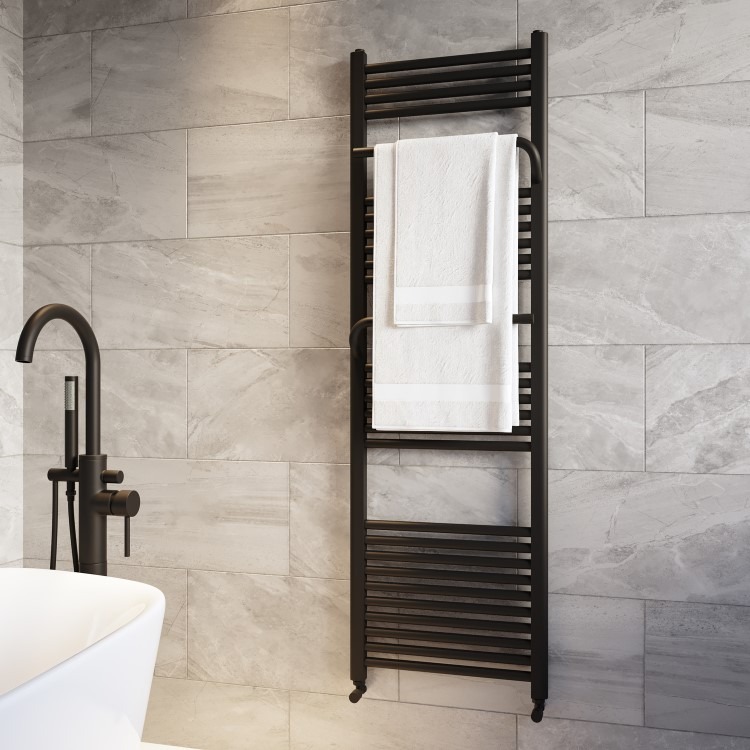 Black Towel Radiator 1600 x 500mm - Nazco - Image 4