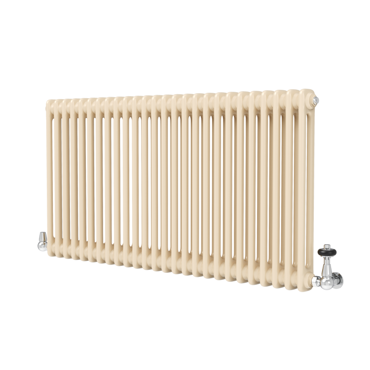 Reggio Elk brown Horizontal Double Column Traditional Radiator 600x1190mm 4091 BTU - Cast Iron Style - Image 3