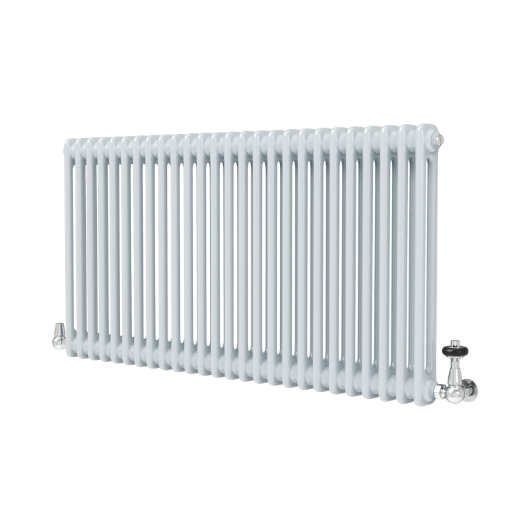 Reggio Salt & Pepper Horizontal Double Column Traditional Radiator 600x1190mm 4091 BTU - Cast Iron Style - Image 3