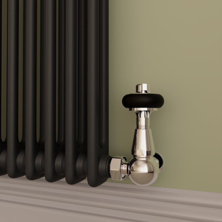 Reggio Midnight Black Horizontal Double Column Radiator 800x1190mm 5361 BTU - Cast Iron Style - Image 2