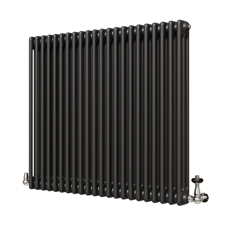 Riace Linea White Flat Designer Radiator 770x1400mm Double Panel 6143 BTU - Horizontal Bars - Image 3