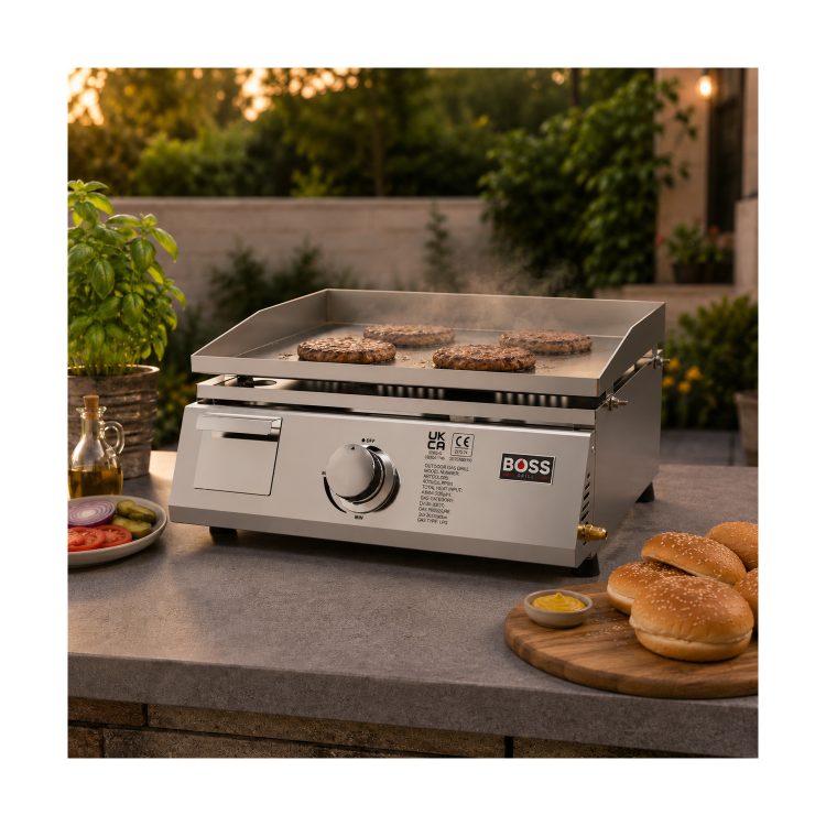 Boss Grill 3-in-1 Gas BBQ Griddle and Pizza Oven - Stainless Steel - Image 3