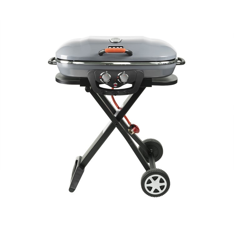 Boss Grill Deluxe Portable - 2 Burner Gas BBQ Grill with Trolley - Grey - Image 3