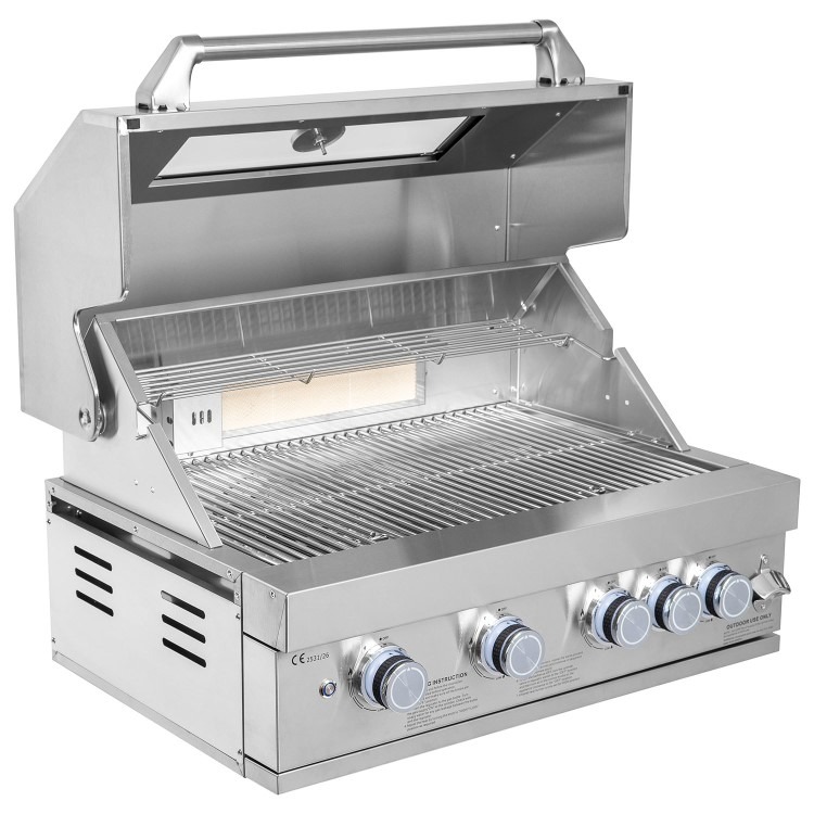 Monster Grill 4 Burner Built-In Gas BBQ - Stainless Steel - Image 2