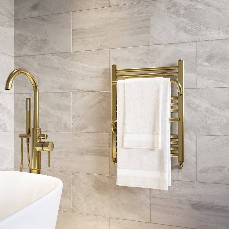 Brass Towel Radiator 650 x 500mm - Nazco - Image 3