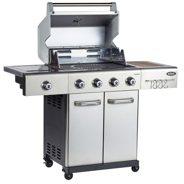 Outback Jupiter 4 Burner Hybrid S/S with Utility Basket Cover + Access - Image 3