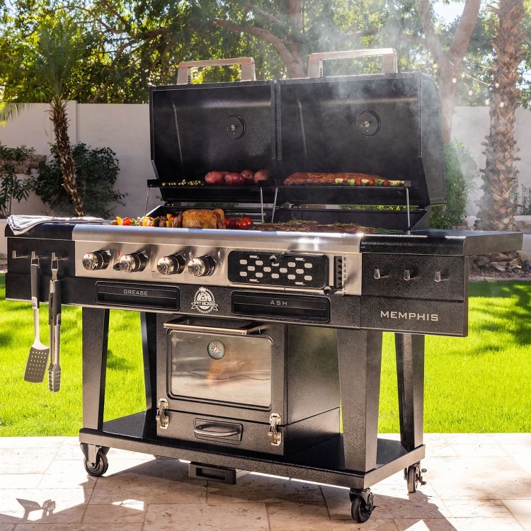 Pit Boss Memphis 2.0 Ultimate Gas and Charcoal Combo BBQ Grill with Smoker - PBMEMU2 - Image 4