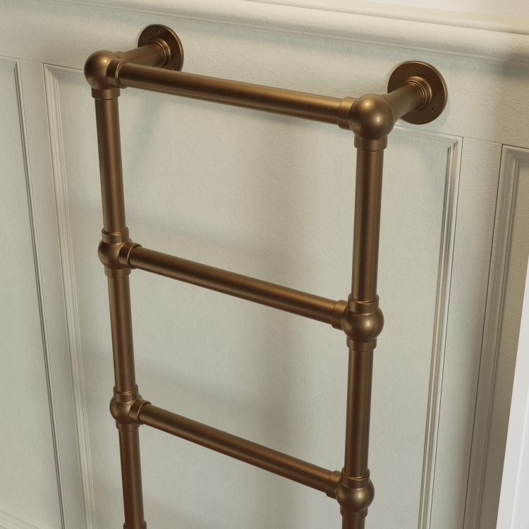Bronze Vertical Traditional Towel Radiator 1200 x 479mm – Regent - Image 3