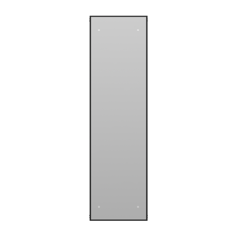 Black Vertical Single Panel Mirrored Radiator 1600 x 452mm - Tanami - Image 6