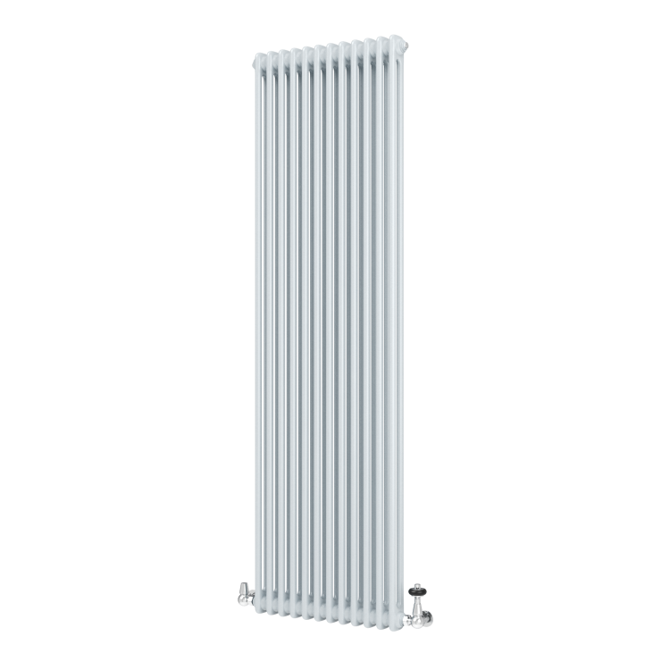 Reggio Salt & Pepper Vertical Double Column Traditional Radiator 1800x560mm 5279 BTU - Cast Iron Style - Image 4