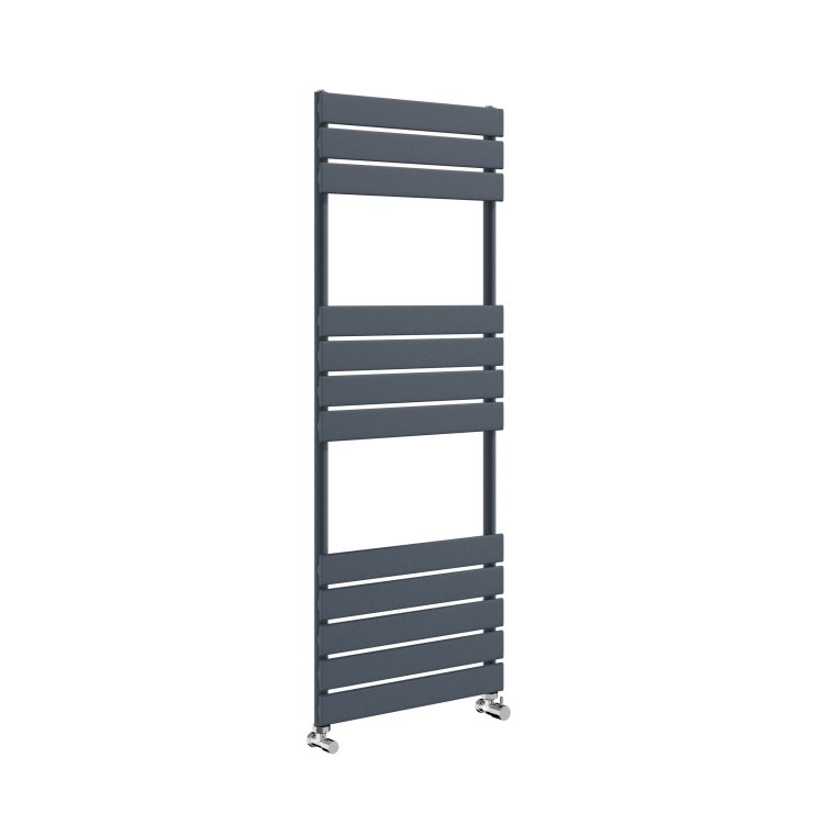 Riace Anthracite Vertical Flat Towel Radiator 1200x450mm Single Panel 1621 BTU - Image 5
