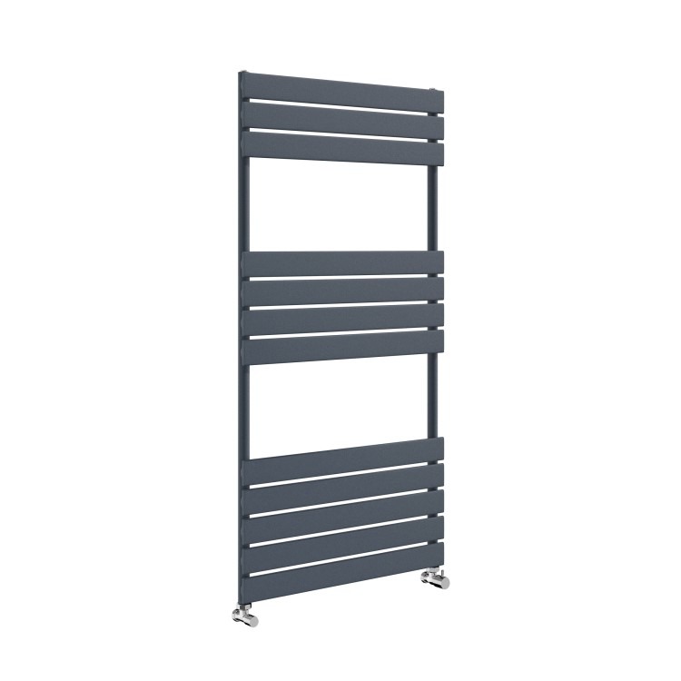 Riace Anthracite Vertical Flat Towel Radiator 1200x600mm Single Panel 2034 BTU - Image 4