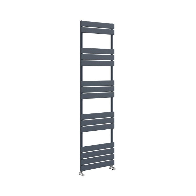 Riace Anthracite Vertical Flat Towel Radiator 1600x450mm Single Panel 2171 BTU - Image 4