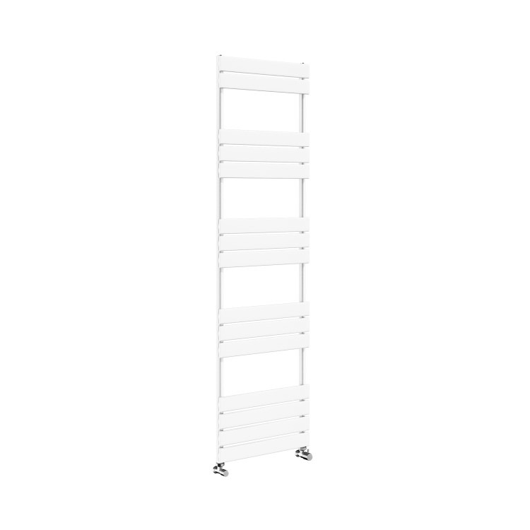 Riace White Vertical Flat Towel Radiator 1600x450mm Single Panel 2171 BTU - Image 3