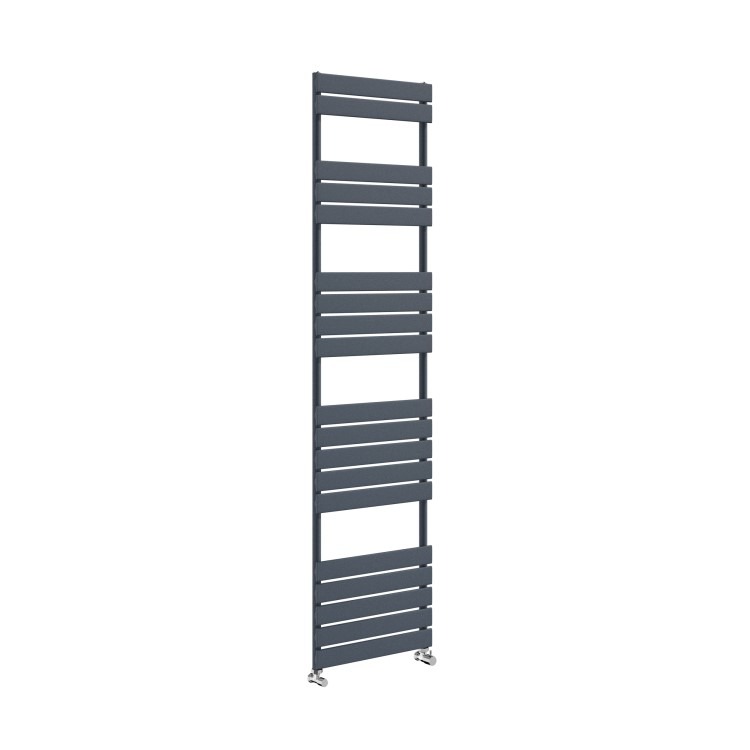 Riace Anthracite Vertical Flat Towel Radiator 1800x450mm Single Panel 2471 BTU - Image 3