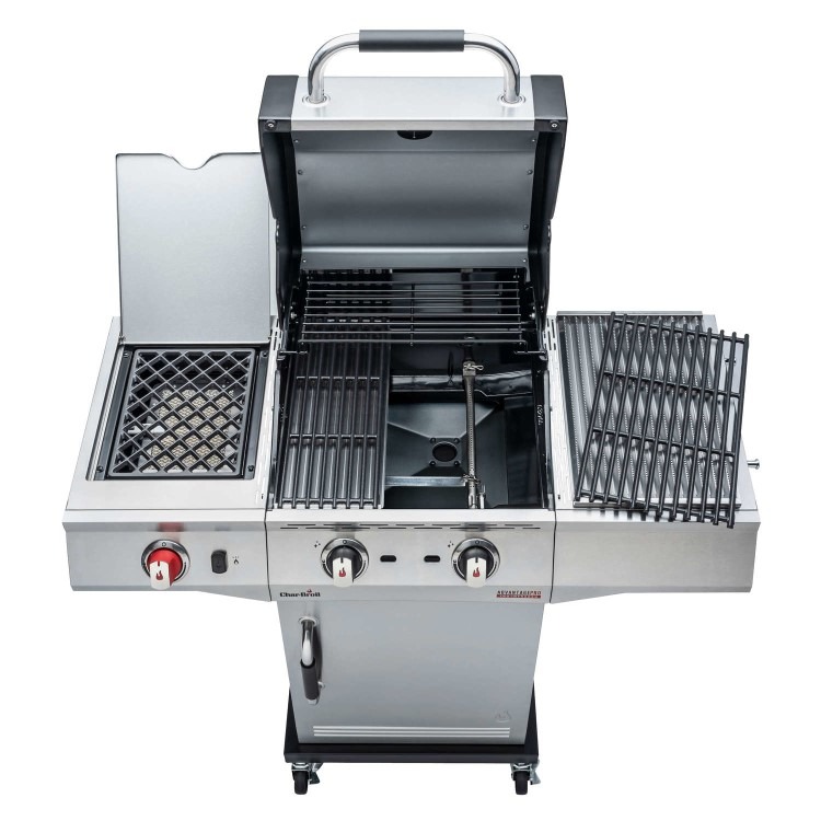 Char-Broil Advantage PRO S 2 - 2 Burner Gas BBQ Grill with Side Burner - Silver - Image 4