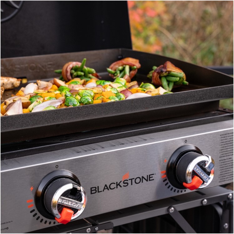 Blackstone 22 Inch 2 Burner Tabletop Gas Plancha Griddle with Hood - Image 4