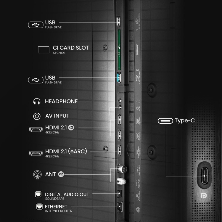 Hisense 55U8QTUK 55 Inch Smart 4K Ultra HD TV - Image 4