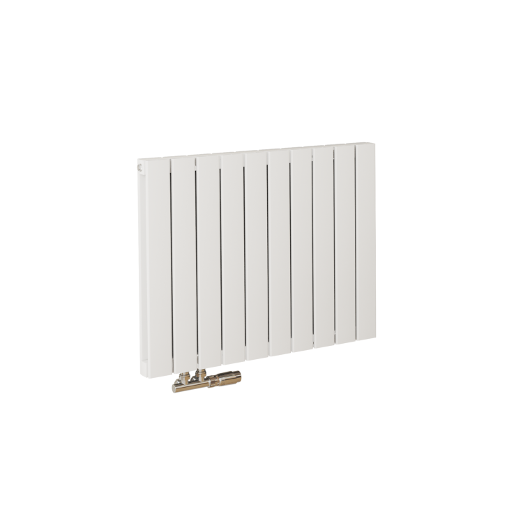 Eco Eleganza White Horizontal Flat Aluminium Middle Connection Radiator 600x750mm Double Panel 3056 BTU - Image 3