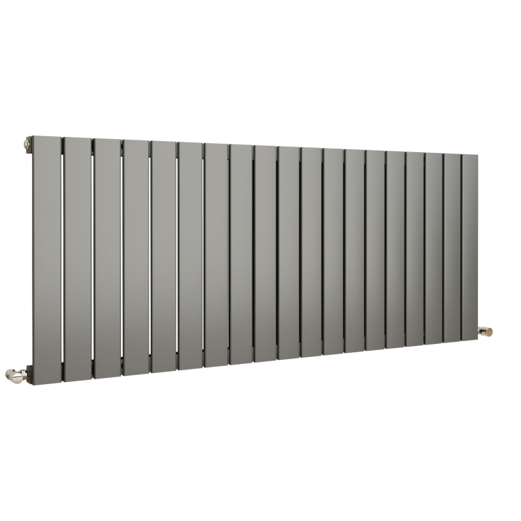 Eco Eleganza Anthracite Horizontal Flat Designer Aluminium Radiator 600x1425mm Single Panel 4373 BTU - Image 3