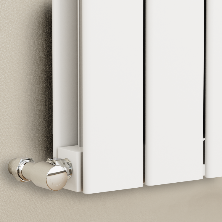 Eco Eleganza White Vertical Flat Designer Aluminium Radiator 1800x525mm Double Panel 5124 BTU - Image 2