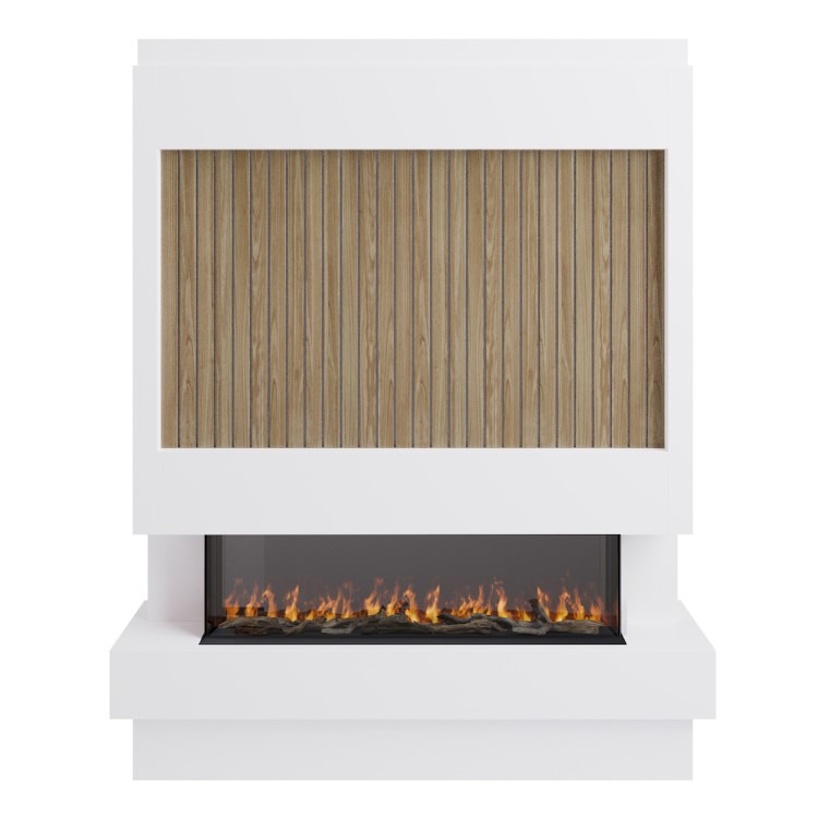 Prebuilt Media Wall with 3-Sided Electric Fireplace with 50inch Fire - AmberGlo - Image 5