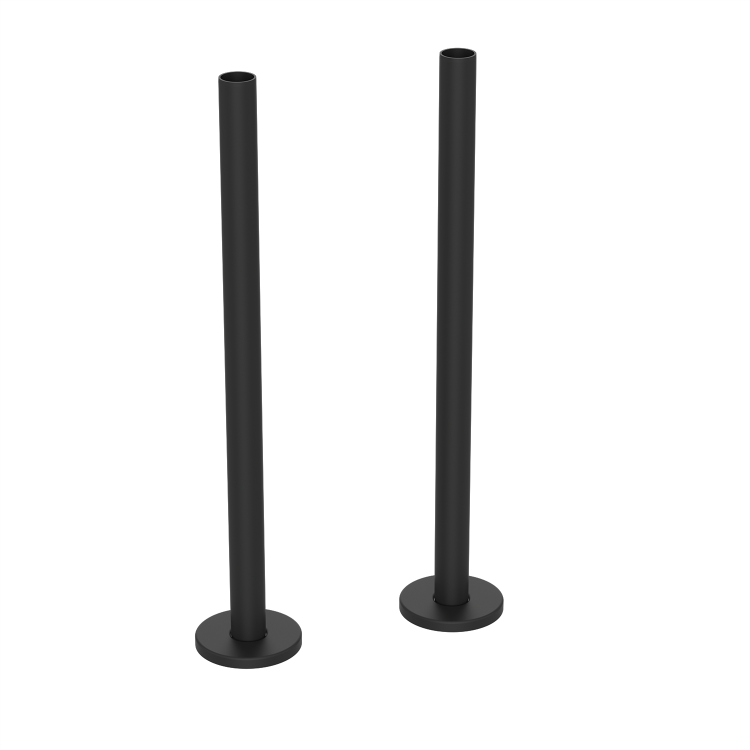 Black Towel Radiator 1200 x 500mm with Pipe Kit and Straight Valves - Sonoran - Image 5