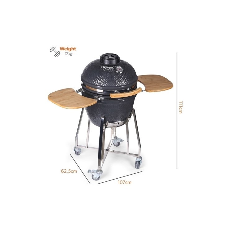 Boss Grill The Egg - 18 Inch Ceramic Kamado Style Charcoal Egg BBQ Grill - Image 2
