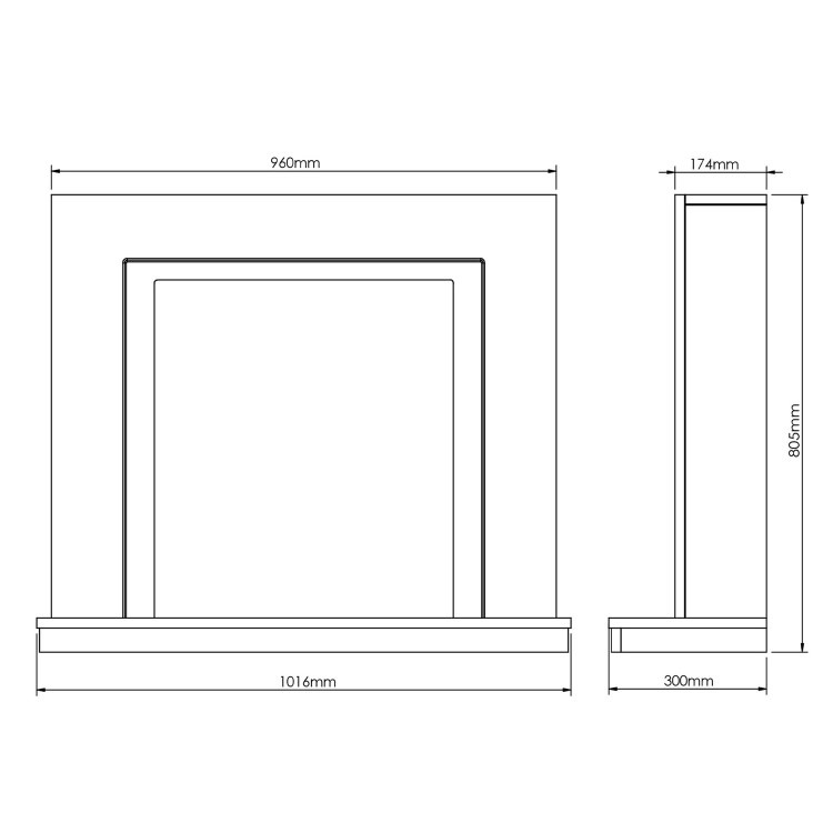 Be Modern Flare Colby White Freestanding Electric Fireplace Suite 38 Inch - Image 5