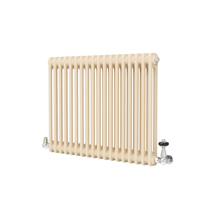 Reggio Elk brown Horizontal Double Column Traditional Radiator 600x830mm 2832 BTU - Cast Iron Style - Image 3