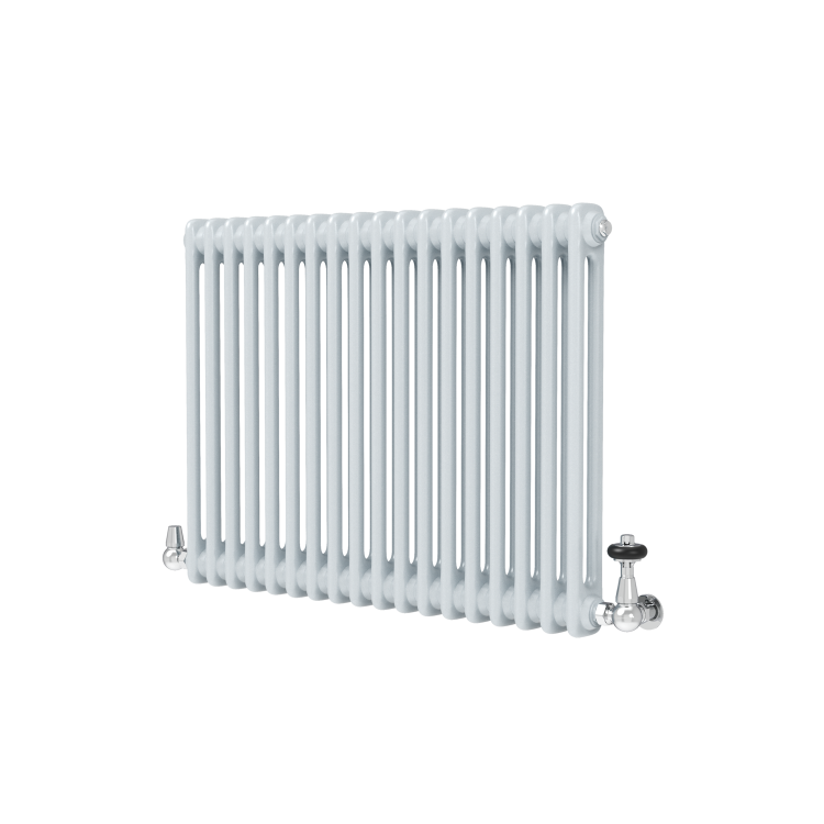 Reggio Salt & Pepper Horizontal Double Column Traditional Radiator 600x830mm 2832 BTU - Cast Iron Style - Image 3