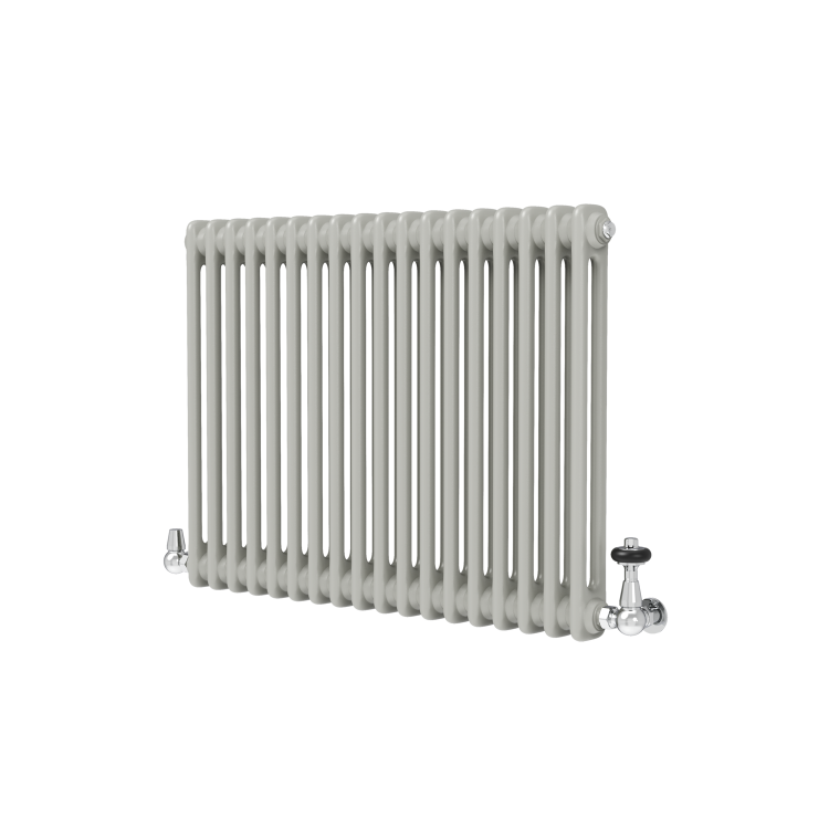 Reggio Smoked Stone Horizontal Double Column Traditional Radiator 600x830mm 2832 BTU - Cast Iron Style - Image 3