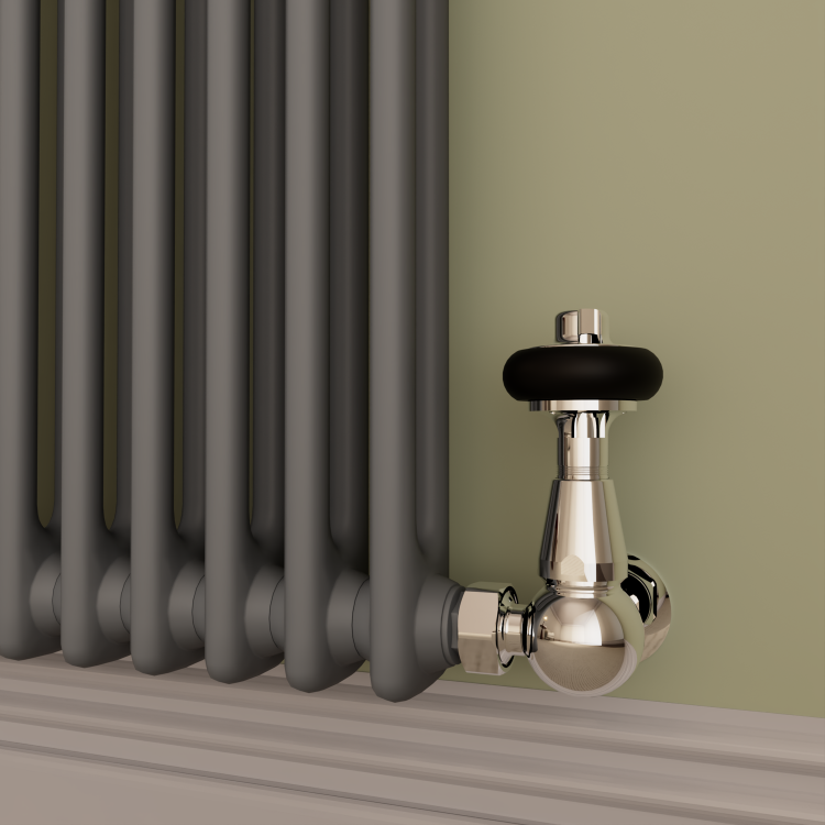 Reggio Anthracite Horizontal Double Column Radiator 800x830mm 3713 BTU - Cast Iron Style - Image 3