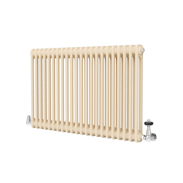 Reggio Elk brown Horizontal Double Column Traditional Radiator 600x1010mm 3462 BTU - Cast Iron Style - Image 3