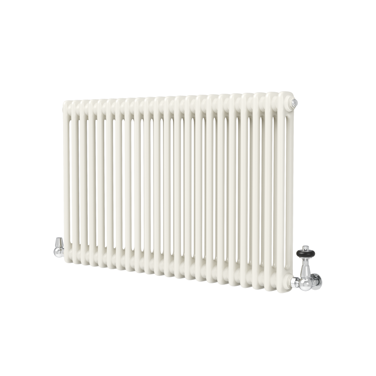 Reggio Linen Horizontal Double Column Traditional Radiator 600x1010mm 3462 BTU - Cast Iron Style - Image 3