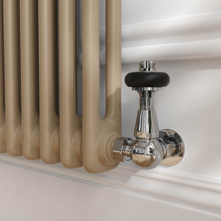 Reggio Beige grey Horizontal Double Column Traditional Radiator 600x1190mm 4091 BTU - Cast Iron Style - Image 4