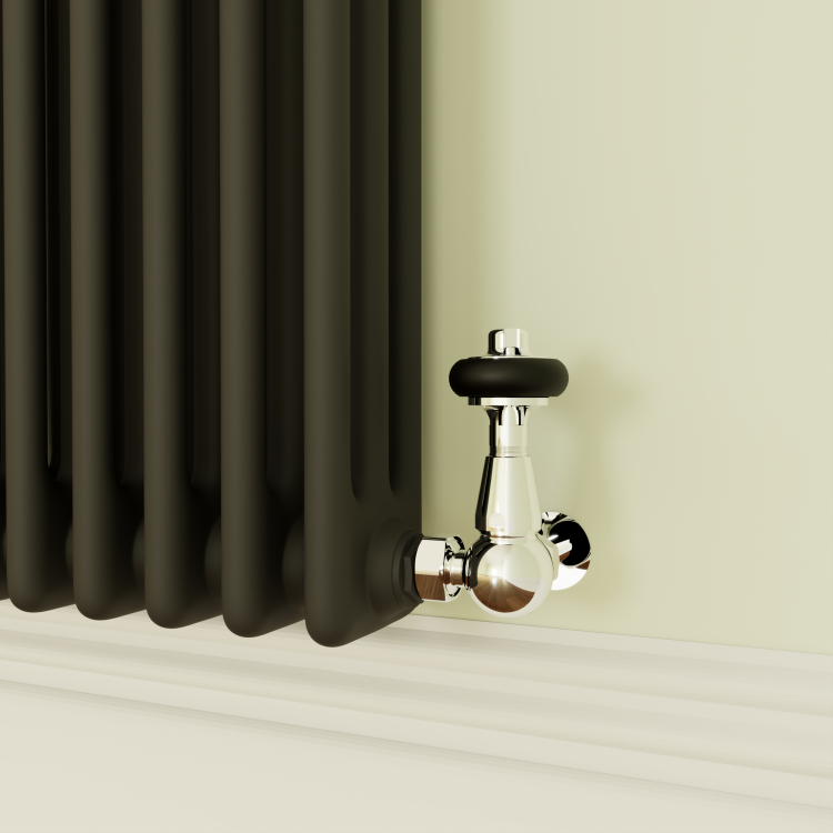 Reggio Midnight Black Horizontal Triple Column Radiator 800x830mm 2411 BTU - Cast Iron Style - Image 3