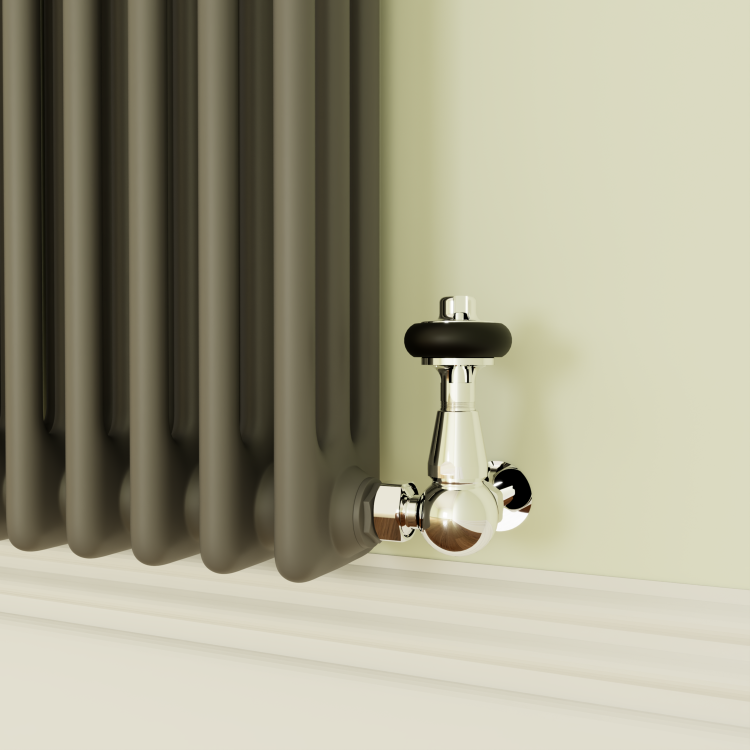 Reggio Anthracite Horizontal Triple Column Radiator 800x830mm 2411 BTU - Cast Iron Style - Image 3
