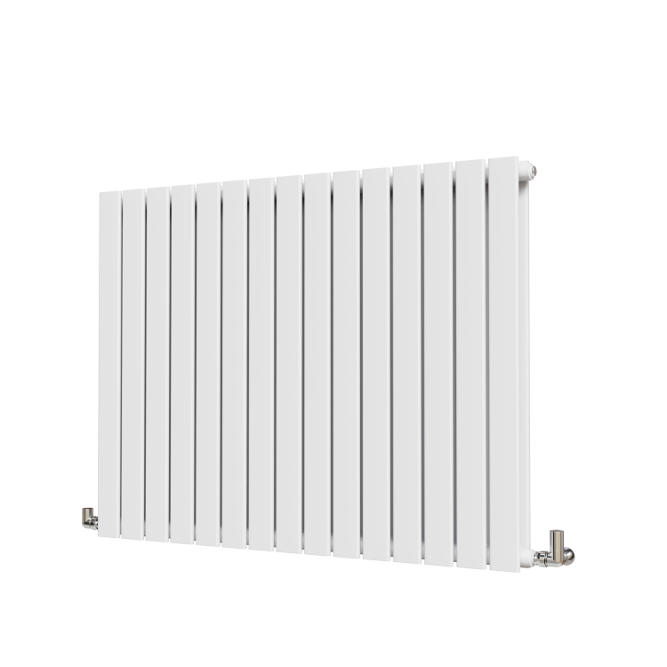 Riace White Horizontal Flat Designer Radiator 800x1020mm Double Panel 4948 BTU - Image 3