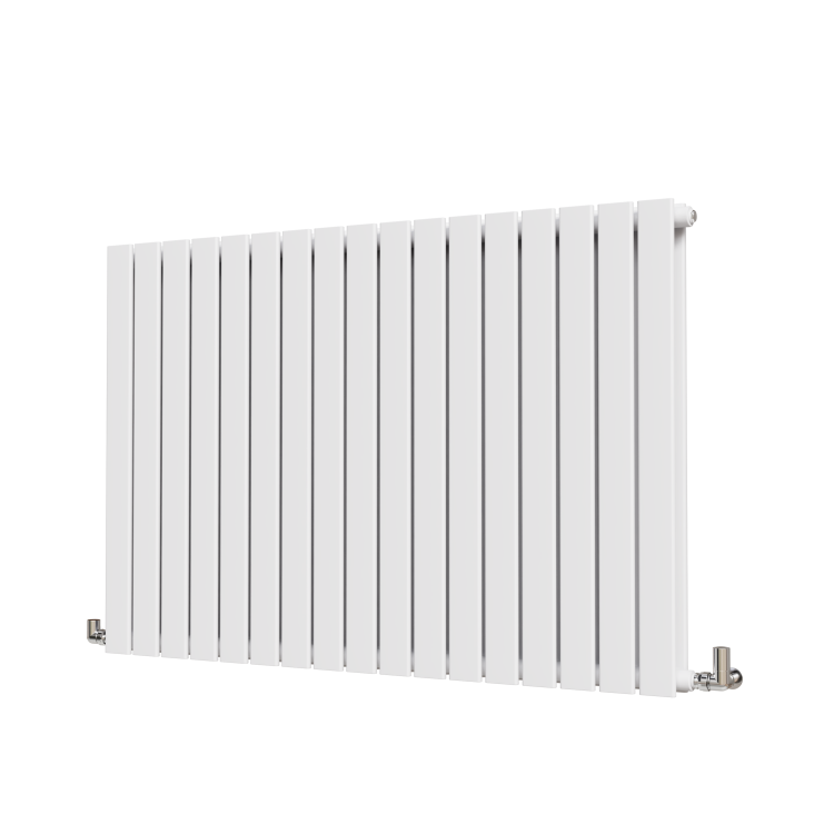 Riace White Horizontal Flat Designer Radiator 800x1156mm Double Panel 5606 BTU - Image 3