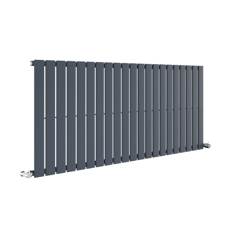 Riace Anthracite Horizontal Flat Designer Radiator 600x1428mm Single Panel 3337 BTU - Image 3