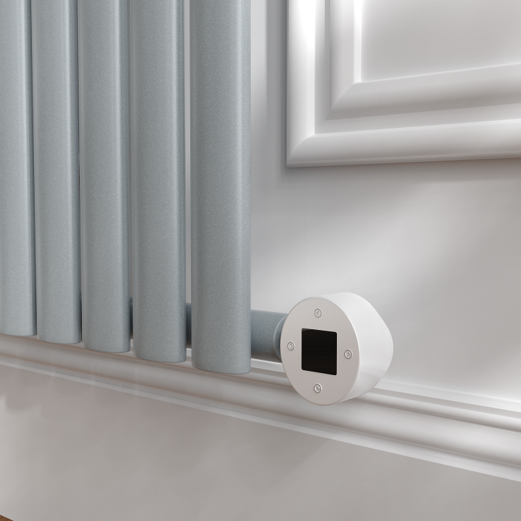 Salt & Pepper Horizontal Smart Electric Radiator with Wi-Fi Thermostat - 2000W - H600xW1410mm - Bathroom Safe - Image 4
