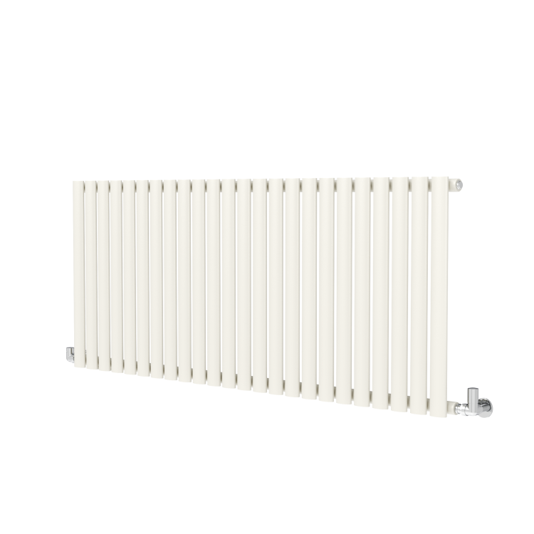 Sorrento Linen Horizontal Oval Designer Radiator 600x1416mm Single Panel 3783 BTU - Image 3